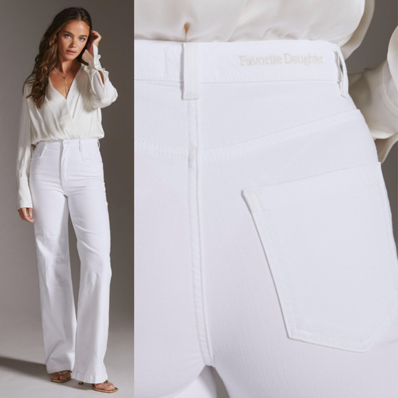 Favorite Daughter Denim - Favorite Daughter | Jordie White Super High Waisted Wide Leg Jeans 25